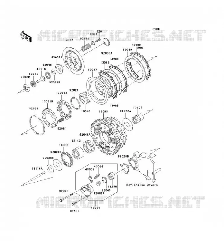 EMBRAYAGE Kawasaki MOTOS 1200 2003 ZZR1200  ZX1200-C2