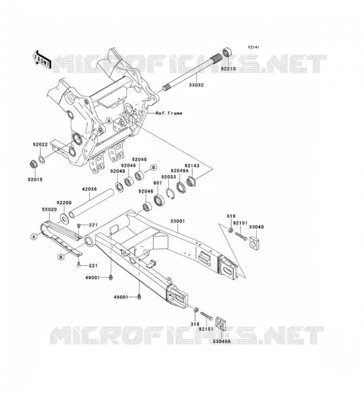 BRAS OSCILLANT Kawasaki MOTOS 1200 2003 ZZR1200  ZX1200-C2