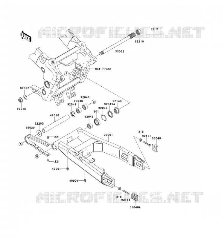 BRAS OSCILLANT Kawasaki MOTOS 1200 2003 ZZR1200  ZX1200-C2H