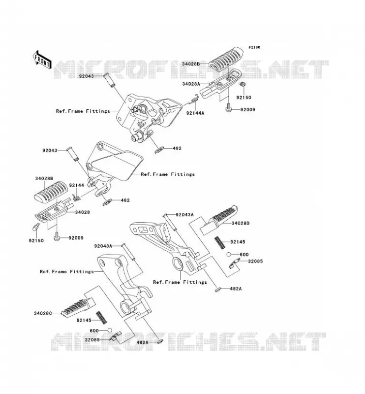 REPOSE PIED Kawasaki MOTOS 1200 2003 ZZR1200  ZX1200-C2H