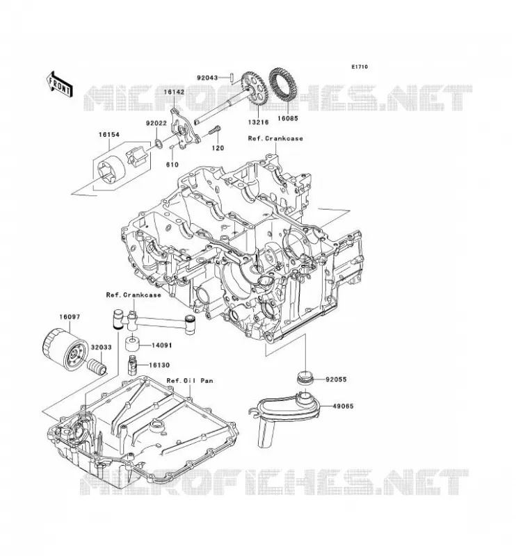 POMPE A HUILE Kawasaki MOTOS 1400 2006 ZZR1400  ZX1400A6F