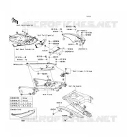 CACHE LAT&Eacute;RAL/GARDE CHAINE pour Kawasaki ZZR1400 2007