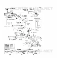 CACHE LAT&Eacute;RAL/GARDE CHAINE pour Kawasaki ZZR1400 2009