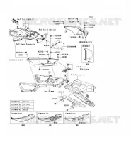 CACHE LAT&Eacute;RAL/GARDE CHAINE pour Kawasaki ZZR1400 2009