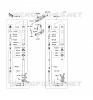 FOURCHE pour Kawasaki ZZR1400 2009