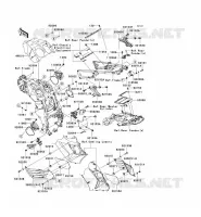 PIECE DE CADRE (COUVERTURE) pour Kawasaki ZZR1400 2009