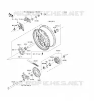 ROUE ARRI&Egrave;RE/CHAINE pour Kawasaki ZZR1400 2009