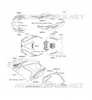 STICKER(ORANGE) pour Kawasaki ZZR1400 2009