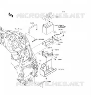 SUPPORT BATTERIE pour Kawasaki ZZR1400 2009