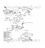 CACHE LAT&Eacute;RAL/GARDE CHAINE pour Kawasaki ZZR1400 ABS 2009