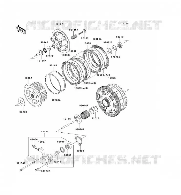 EMBRAYAGE Kawasaki MOTOS 1400 2011 ZZR1400 ABS  ZX1400DBF