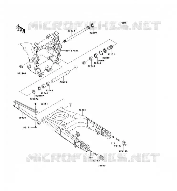 BRAS OSCILLANT Kawasaki MOTOS 1400 2012 ZZR1400  ZX1400ECF