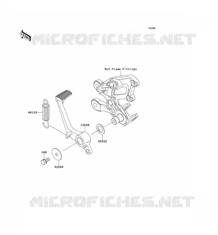 PEDALE DE FREIN/TORQUE LINK Kawasaki MOTOS 1400 2012 ZZR1400  ZX1400ECF