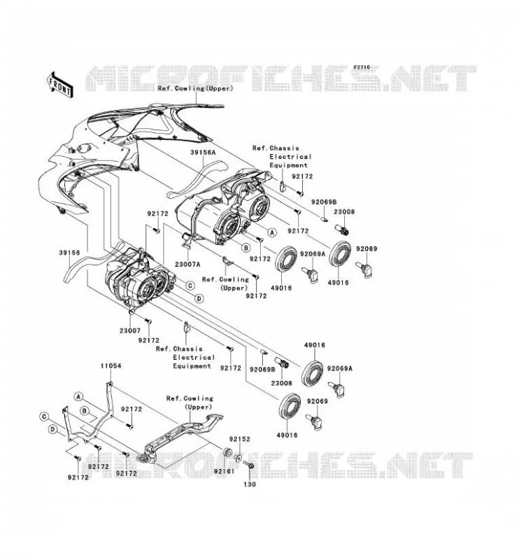OPTIQUE(S) Kawasaki MOTOS 1400 2012 ZZR1400  ZX1400ECF