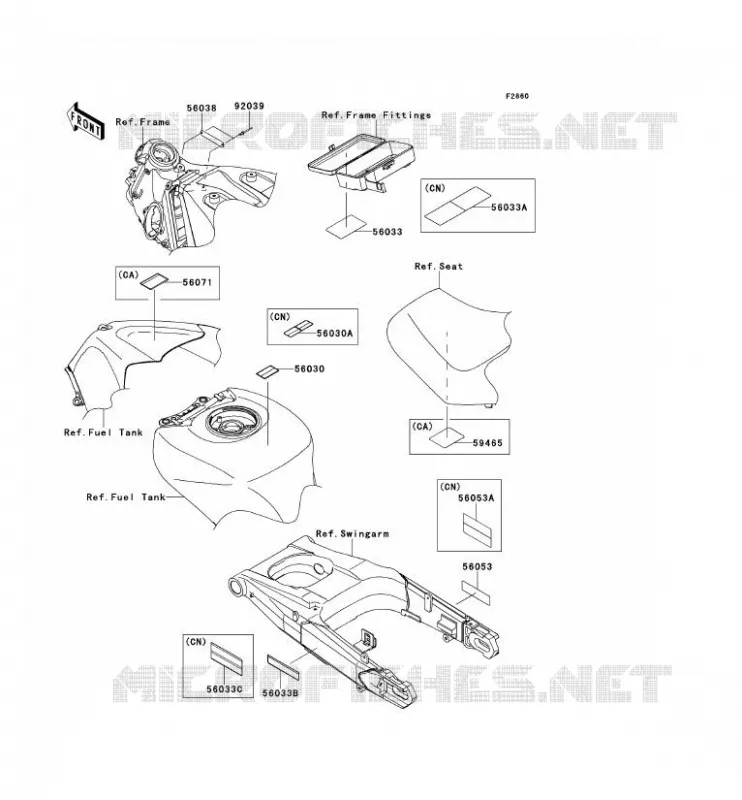 LABEL Kawasaki MOTOS 1400 2013 ZZR1400  ZX1400EDF