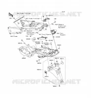 GARDE BOUE ARRI&Egrave;RE pour Kawasaki ZZR1400 2013