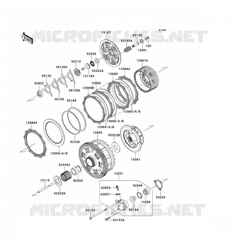 EMBRAYAGE Kawasaki MOTOS 1400 2013 ZZR1400  ZX1400EDF
