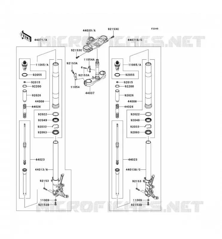 FOURCHE Kawasaki MOTOS 1400 2013 ZZR1400  ZX1400EDF