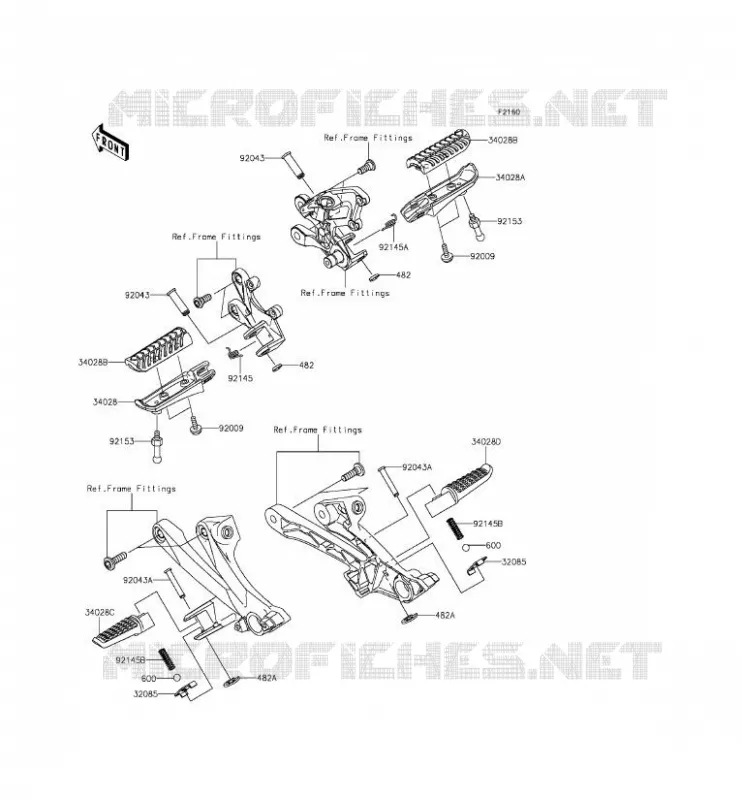 REPOSE PIED Kawasaki MOTOS 1400 2014 ZZR1400 ABS  ZX1400EEFA