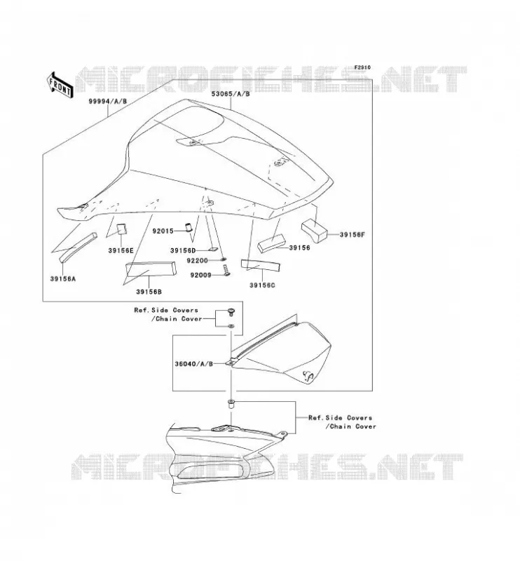 ACCESSOIRE (COUVRE SELLE) Kawasaki MOTOS 1400 2012 ZZR1400 ABS  ZX1400FCF