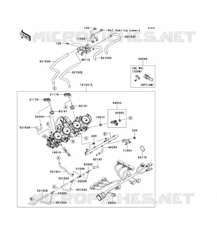 CARBU Kawasaki MOTOS 1400 2012 ZZR1400 ABS  ZX1400FCF