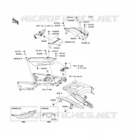 CACHE LAT&Eacute;RAL/GARDE CHAINE pour Kawasaki ZZR1400 ABS 2012