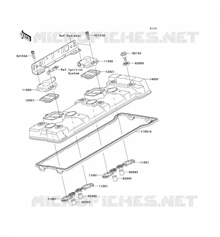 COUVRE CULASSE Kawasaki MOTOS 1400 2012 ZZR1400 ABS  ZX1400FCF