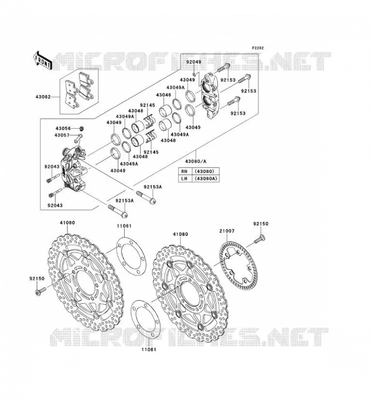 FREIN AVANT Kawasaki MOTOS 1400 2012 ZZR1400 ABS  ZX1400FCF