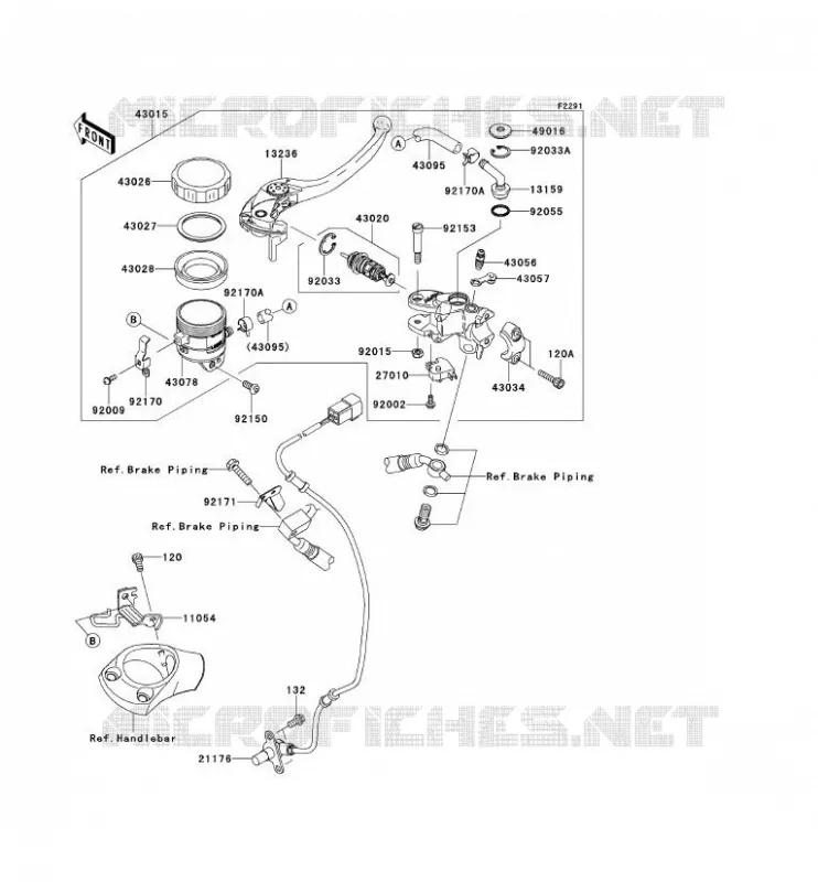 MAITRE CYLINDRE AV Kawasaki MOTOS 1400 2013 ZZR1400 ABS  ZX1400FDF
