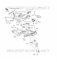 GARDE BOUE ARRI&Egrave;RE pour Kawasaki ZZR1400 ABS 2013