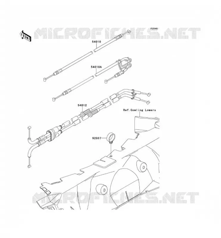 CABLES Kawasaki MOTOS 1400 2013 ZZR1400 ABS  ZX1400FDFA