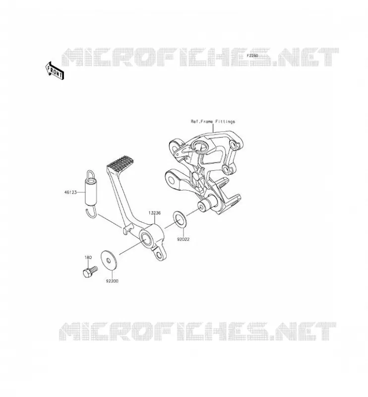 PEDALE DE FREIN Kawasaki MOTOS 1400 2015 ZZR1400 ABS  ZX1400FFF