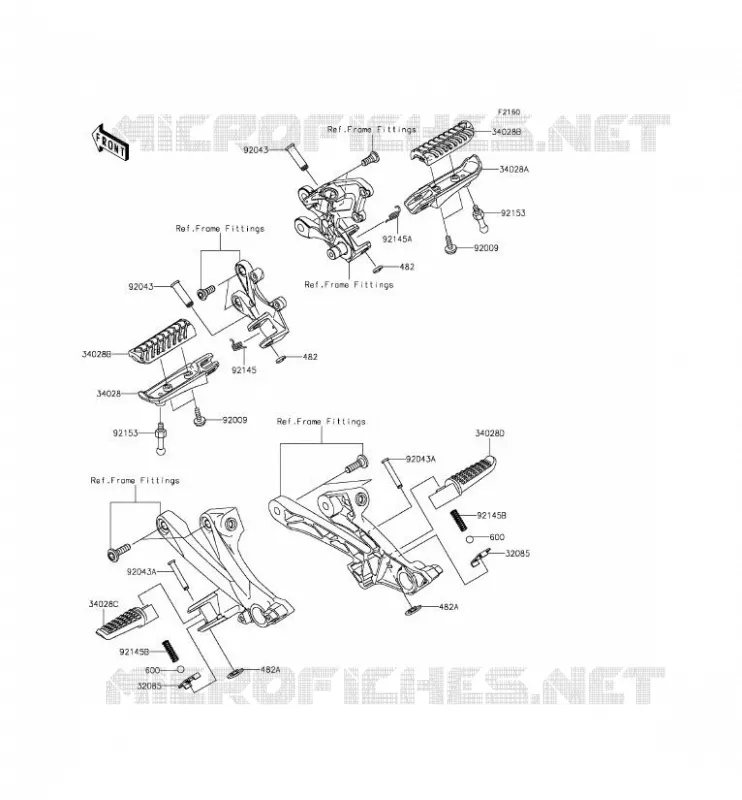 REPOSE PIED Kawasaki MOTOS 1400 2015 ZZR1400 ABS  ZX1400FFF