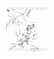GARDE BOUE AVANT pour Kawasaki ZZR1400 ABS 2015