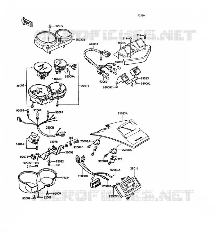COMPTEURS Kawasaki MOTOS 400 1991 Z400FII  ZX400-C4