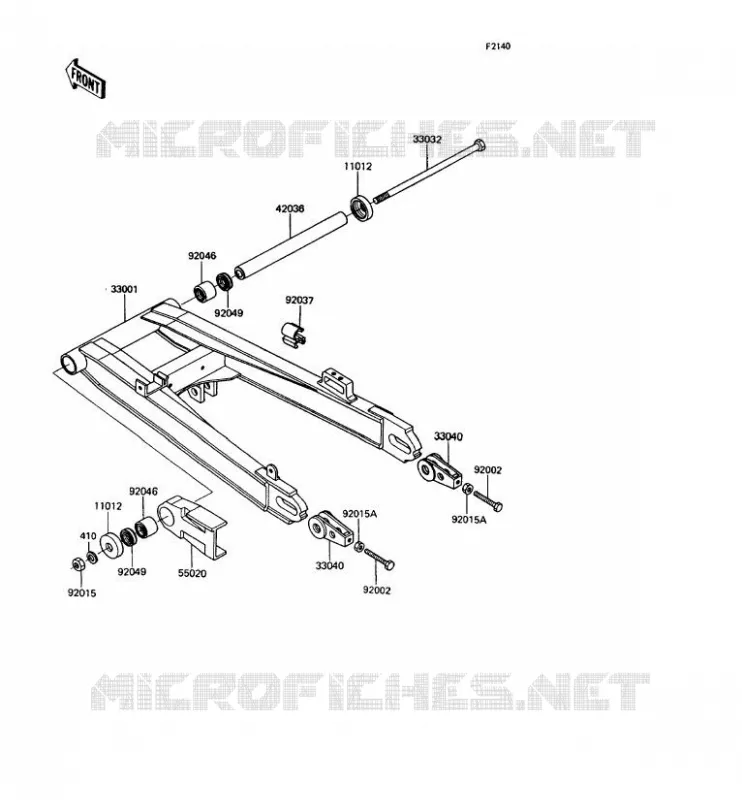 BRAS OSCILLANT Kawasaki MOTOS 400 1994 Z400FII  ZX400-C5