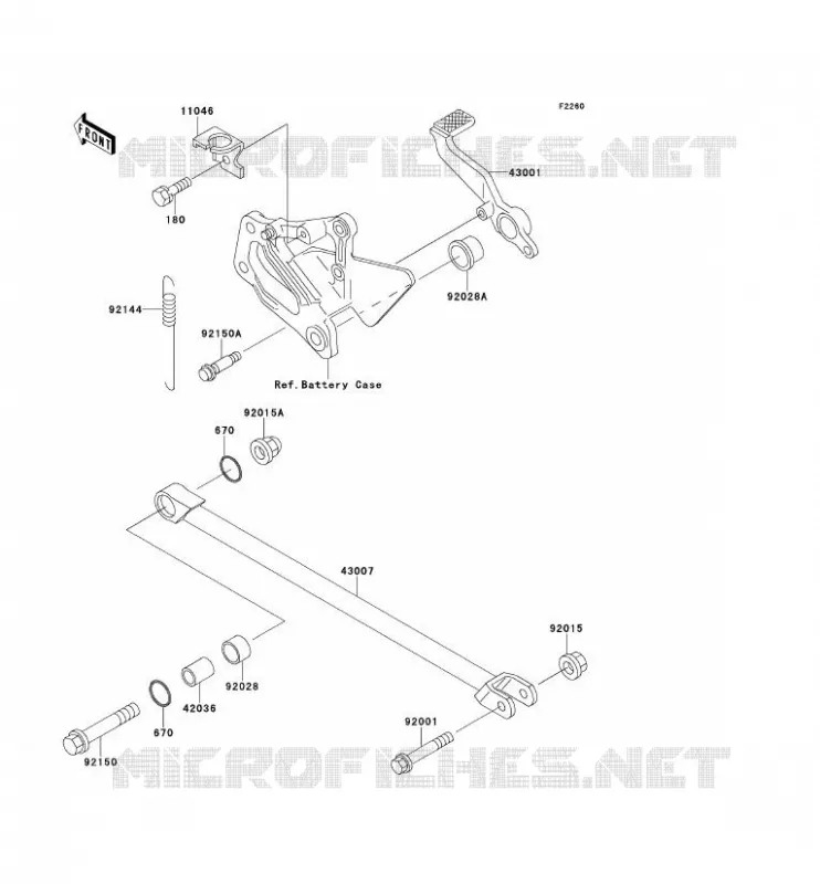 PEDALE DE FREIN Kawasaki MOTOS 400 1990 ZXR400  ZX400-H2