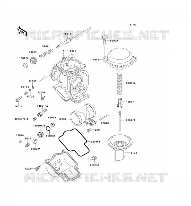 PI&Egrave;CES DE CARBURATEUR Kawasaki MOTOS 400 1991 ZXR400  ZX400-L1