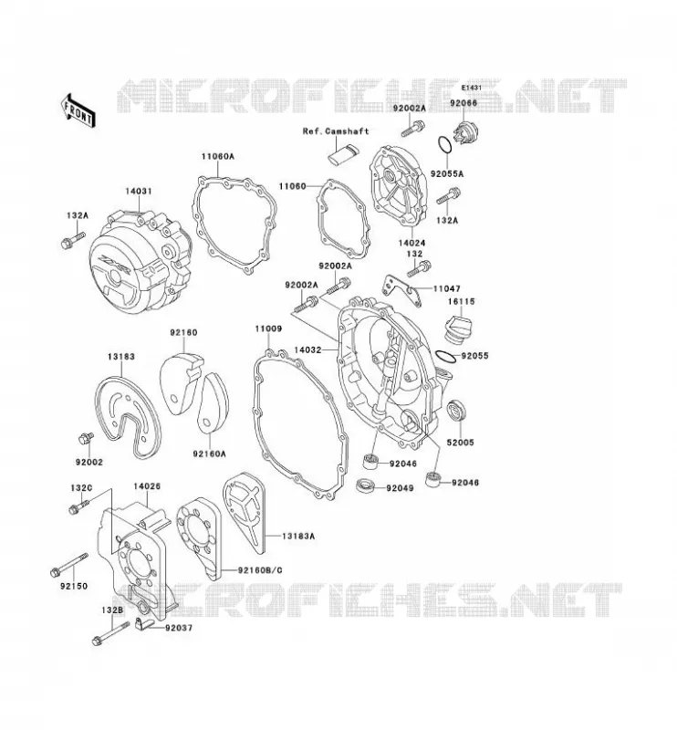 COUVERCLES MOTEUR Kawasaki MOTOS 400 1991 ZXR400  ZX400-L1