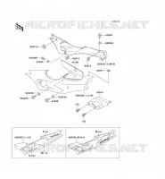 CACHE LAT&Eacute;RAL/GARDE CHAINE pour Kawasaki ZXR400 1993