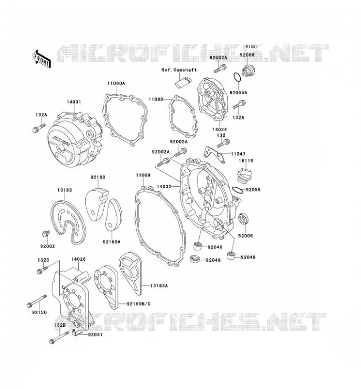 COUVERCLES MOTEUR Kawasaki MOTOS 400 1993 ZXR400  ZX400-L3