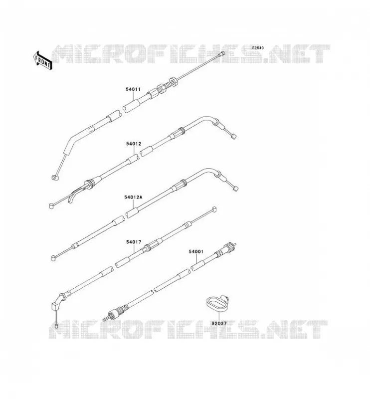 CABLES Kawasaki MOTOS 400 1997 ZXR400  ZX400-L7