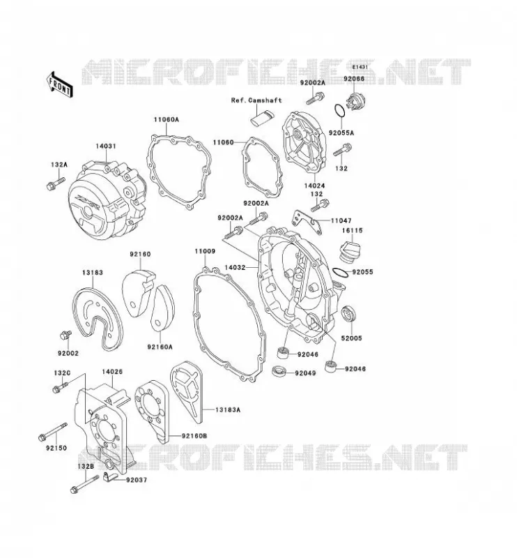 COUVERCLES MOTEUR Kawasaki MOTOS 400 1997 ZXR400  ZX400-L7