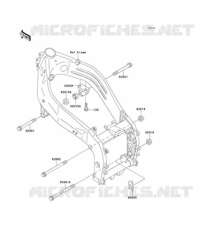 PIECE DE CADRE (COUVERTURE) Kawasaki MOTOS 400 1997 ZXR400  ZX400-L7