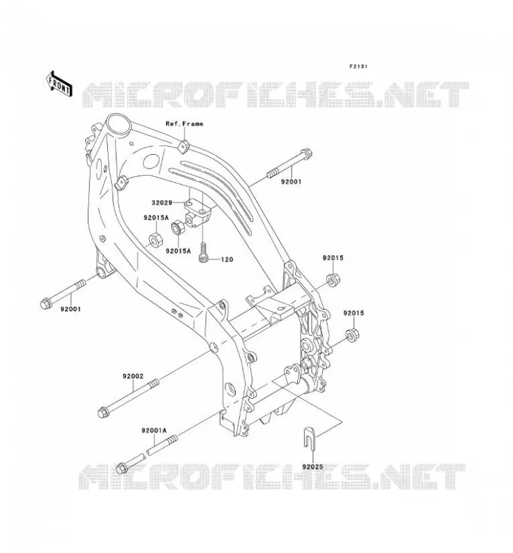 PIECE DE CADRE (COUVERTURE) Kawasaki MOTOS 400 1997 ZXR400  ZX400-L7