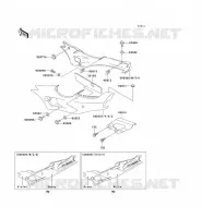CACHE LAT&Eacute;RAL/GARDE CHAINE pour Kawasaki ZXR400 1998