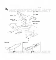 CACHE LAT&Eacute;RAL/GARDE CHAINE pour Kawasaki ZXR400 1998