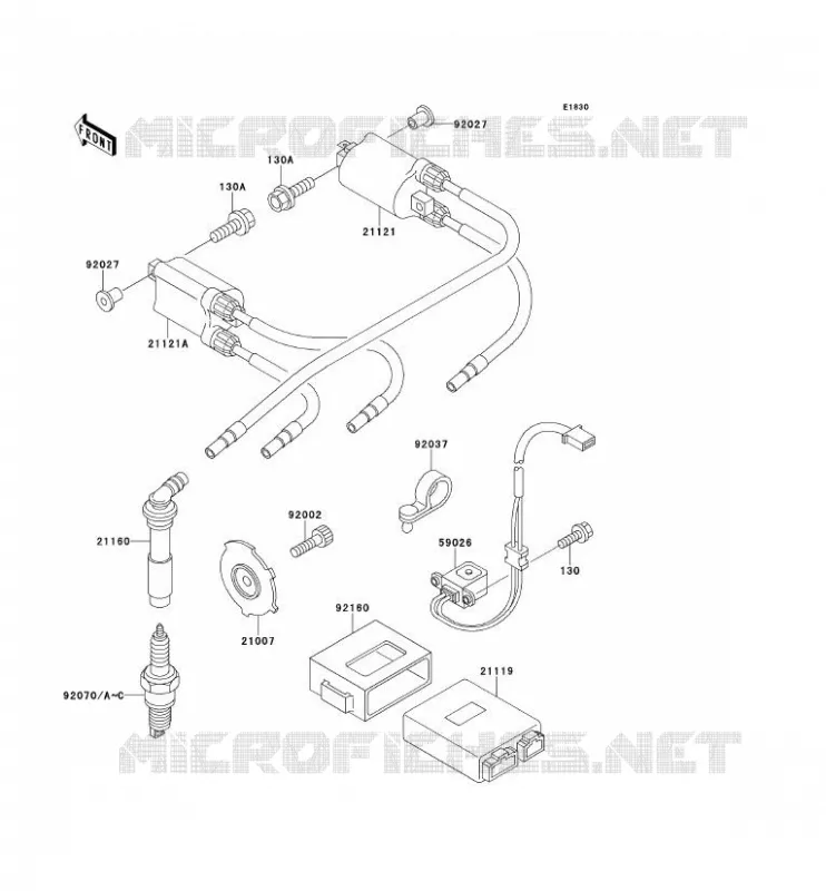 SYSTEME D&acute;ALLUMAGE Kawasaki MOTOS 400 1998 ZXR400  ZX400-L8