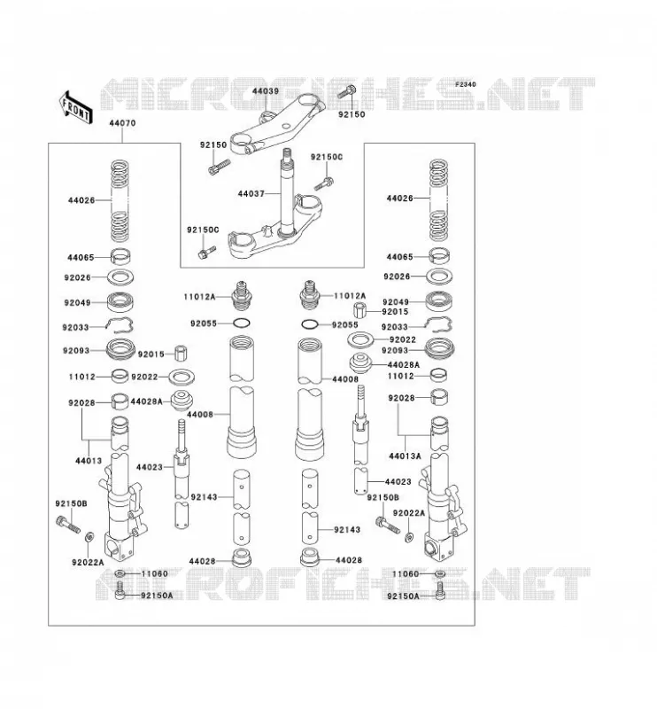 FOURCHE Kawasaki MOTOS 400 1998 ZXR400  ZX400-L8