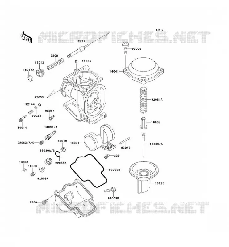 PI&Egrave;CES DE CARBURATEUR Kawasaki MOTOS 400 1998 ZXR400  ZX400-L8